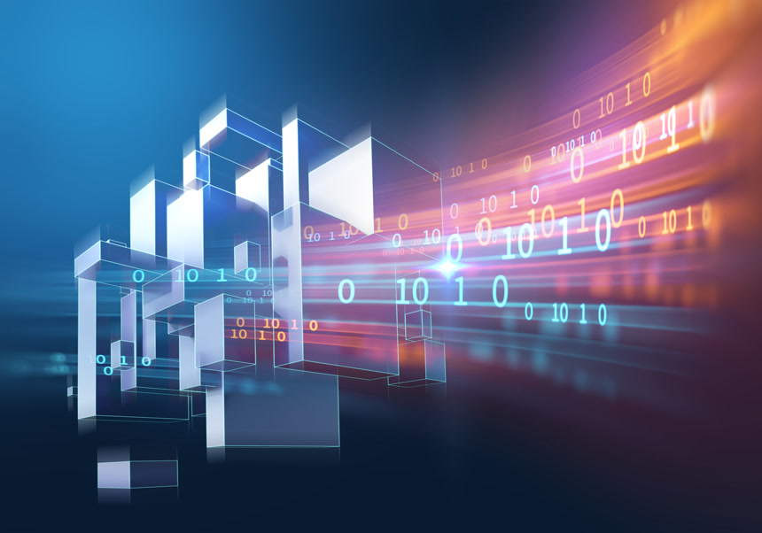 抽象技术背景下多维数据集区块链信息传递数码信息