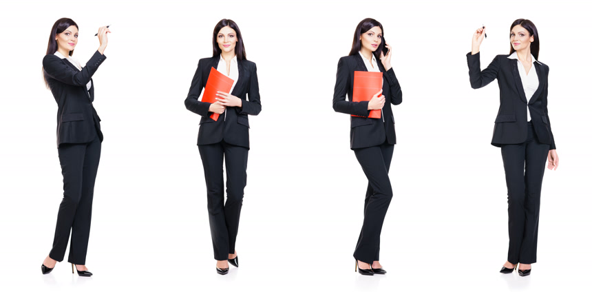 四张外国女职业人企业形象宣传写真图