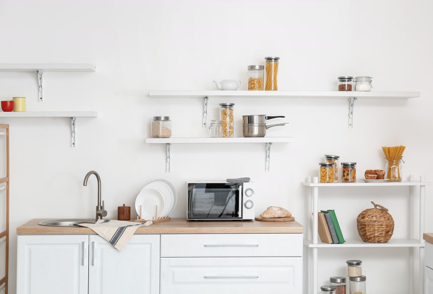 现代厨房风格别致的内部装饰居家生活方式