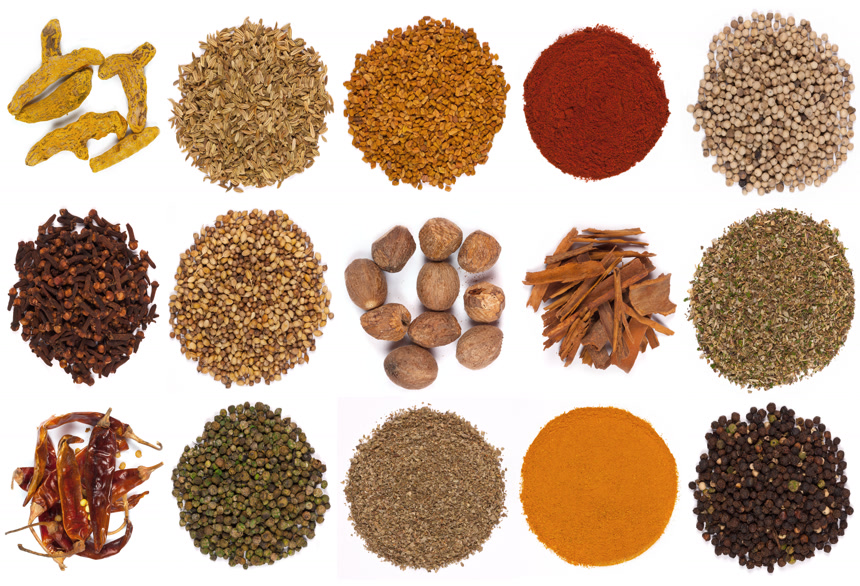 各种香料展示图餐饮文化宣传