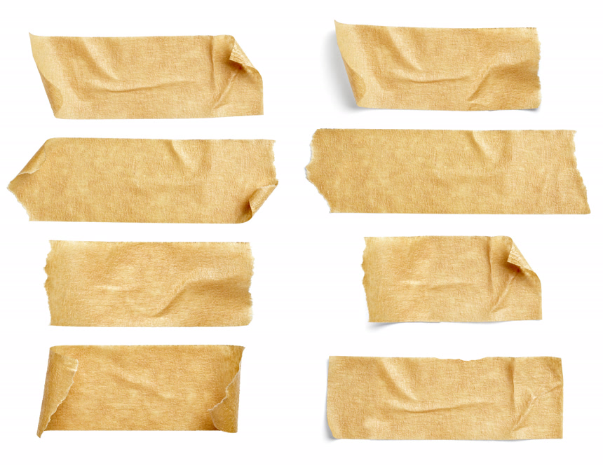 粘性胶带贴纸白底图