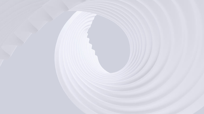 3D渲染创意形状的概念建筑设计