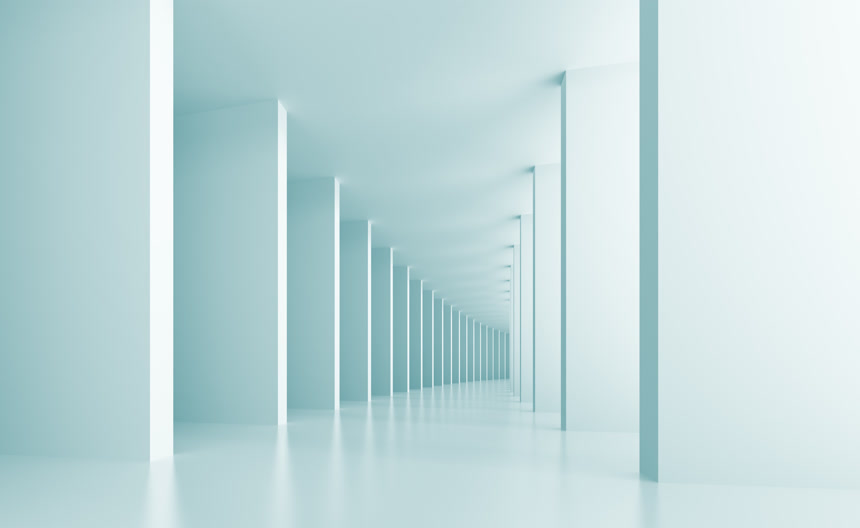 一排绿色墙壁抽象建筑风格壁纸