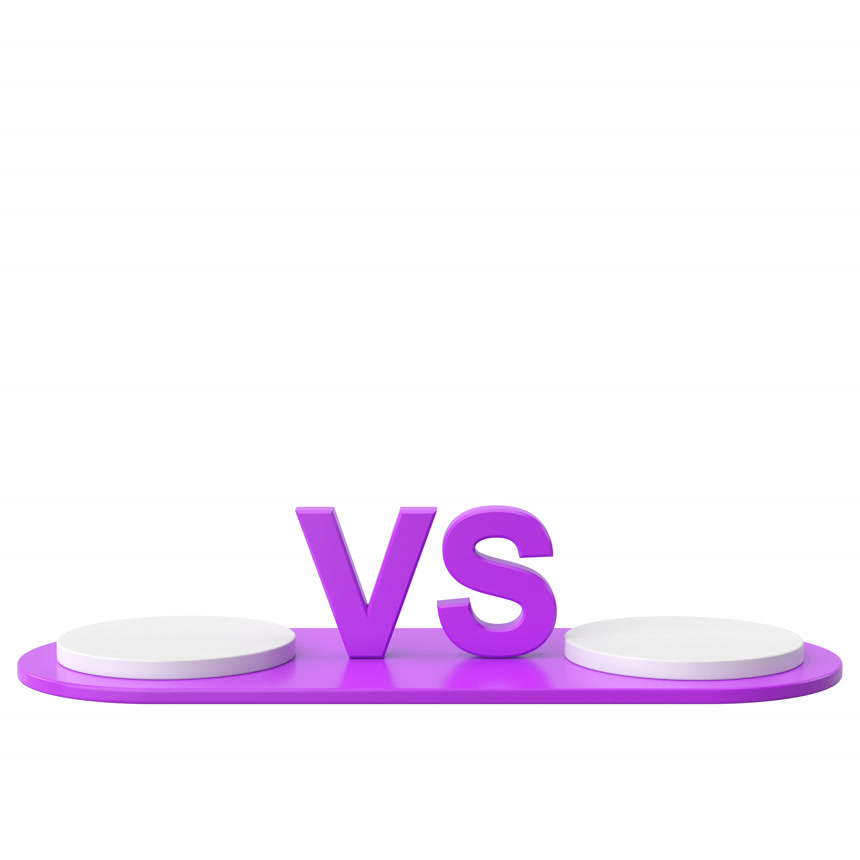 3D产品展台产品比较3D插图.