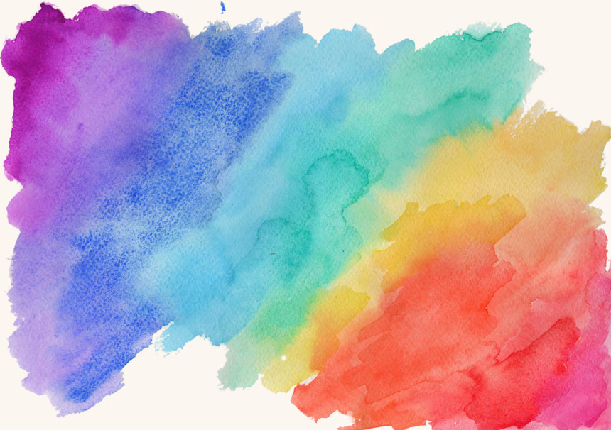 抽象手绘水彩斑点水墨画