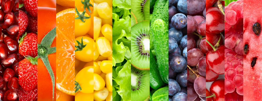 水果和蔬菜维生素新鲜食物食品背景
