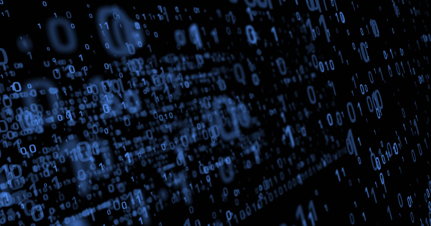 数字背景与动态蓝色数字互联网数据概念背景 