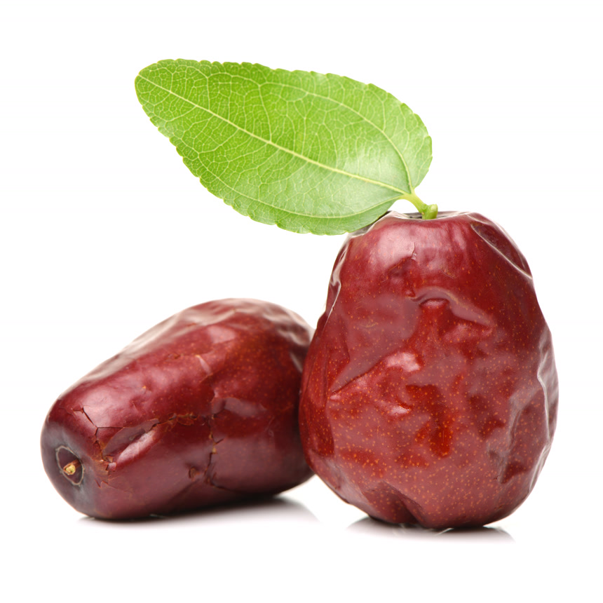 食物白色背景上的红枣食物农产品营养