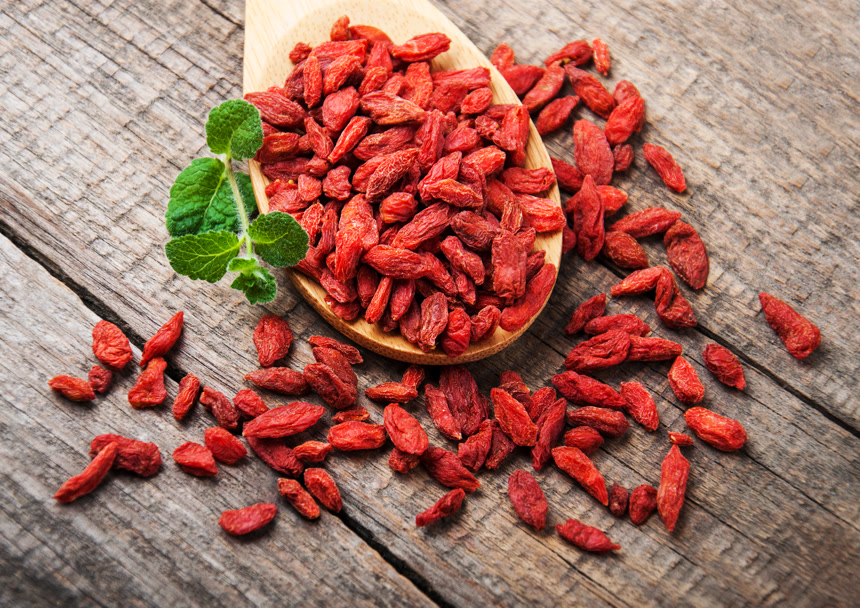 干燥的红色枸杞果 养生保健 枸杞特写