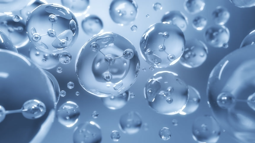 液泡内部分子，抽象科学背景，3D渲染.