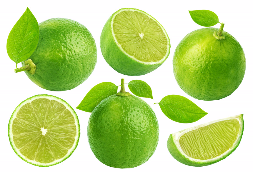 白色背景上的柠檬素材