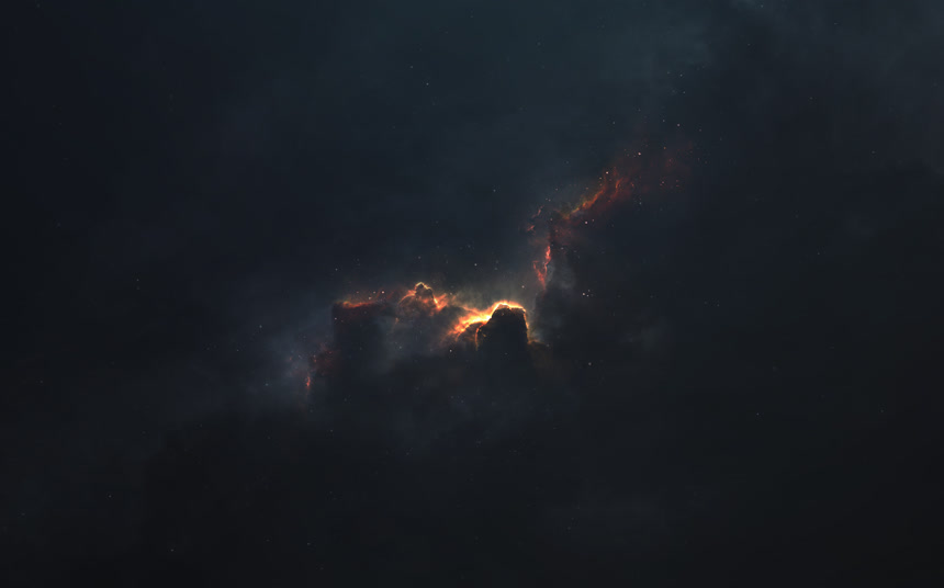 月光穿过乌云桌面壁纸