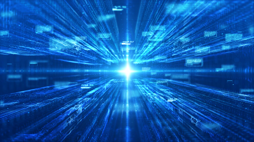 技术数字矩阵与光抽象背景