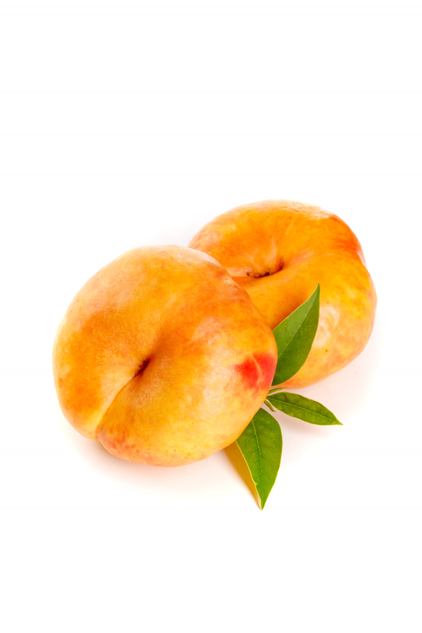 白底摆放着黄油蟠桃