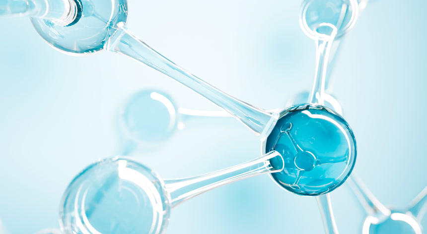 水分子化学科学或医学背景3D渲染说明素材