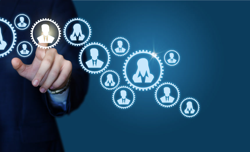 人事管理商业插画商务人事宣传背景