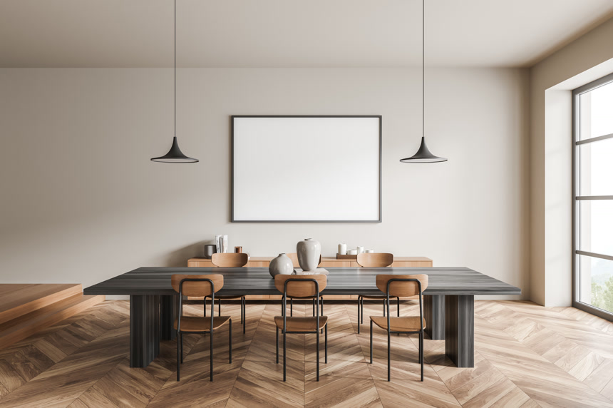 暖色调现代餐厅室内设计房产宣传