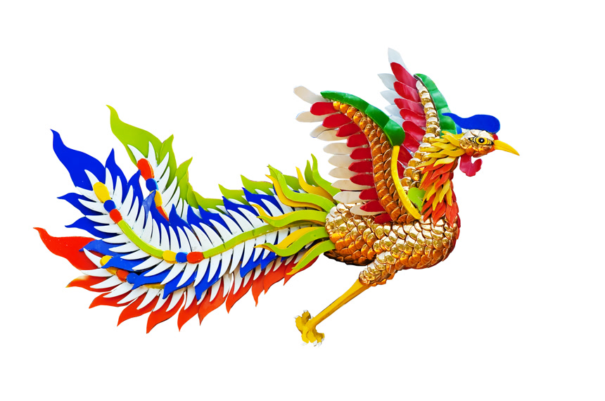 凤凰涅槃凤凰飞舞吉祥火凤凰火鸟灵兽纹样