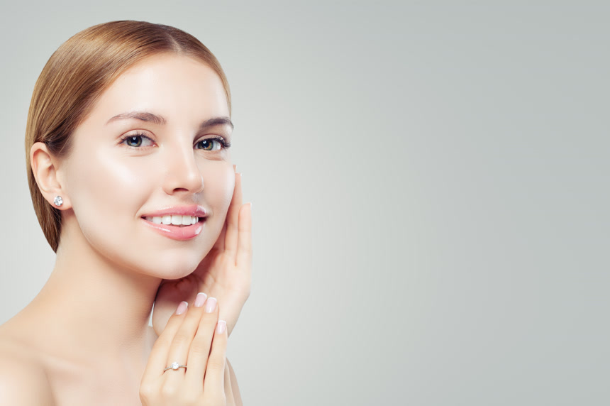 美女护肤美容医美棚拍背景