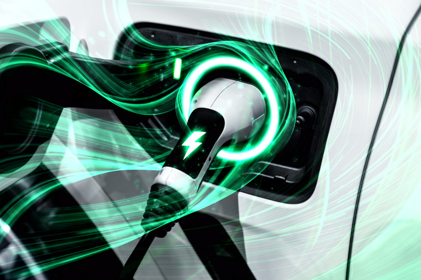 绿色能源与生态动力概念下电动汽车绿色能源