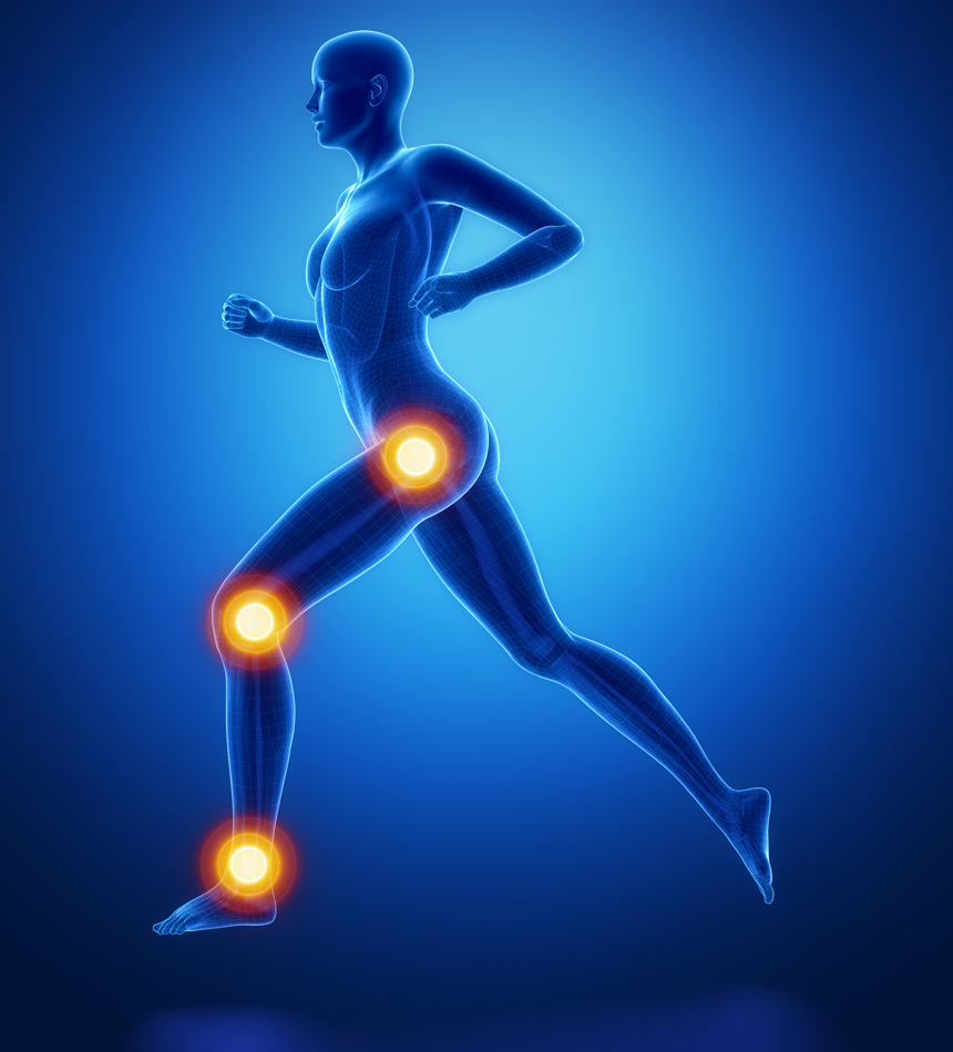 跑步的脚步三维图医疗健康