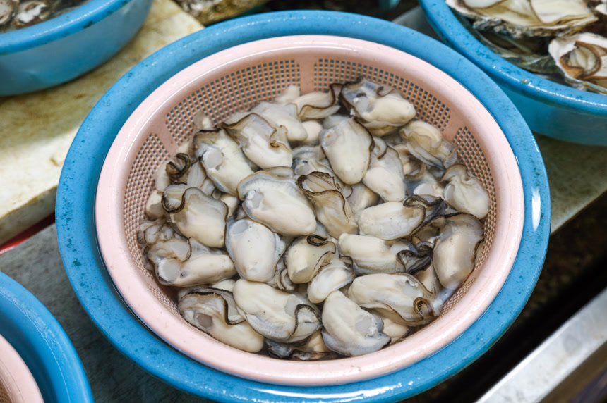 海鲜市场鲜活生蚝