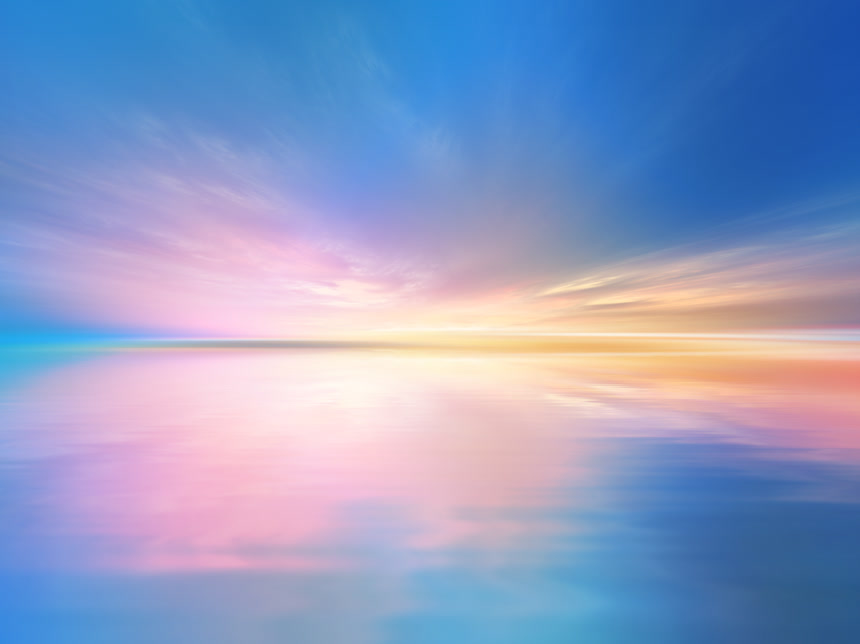 海边粉色蓝天日出天空蓝云旅游博客博主