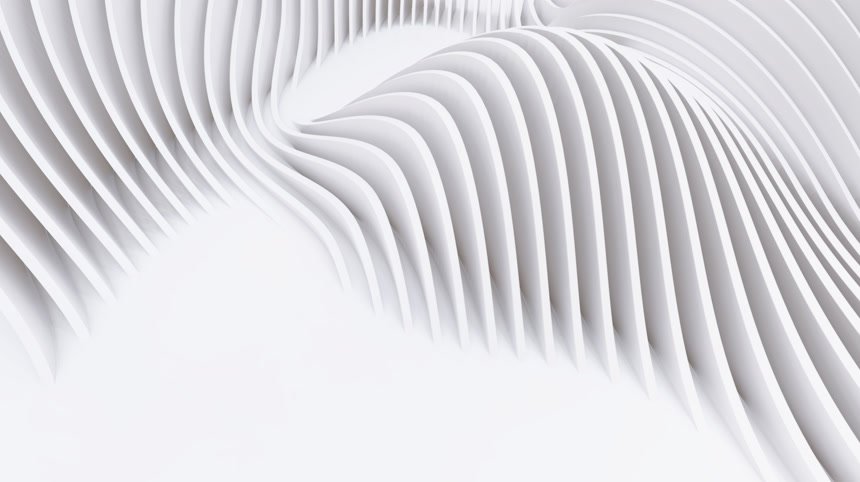 立体抽象曲线形3d说明建筑设计