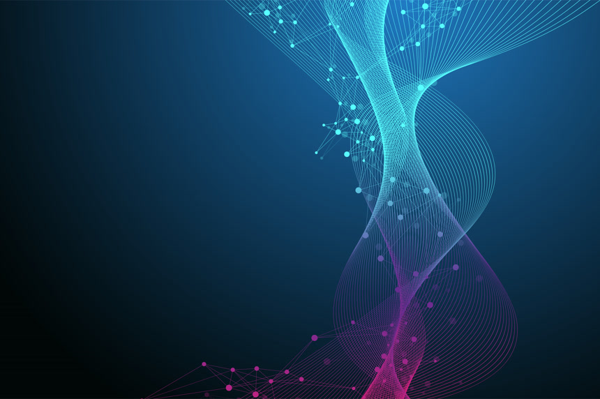 色彩斑斓的分子背景科学或医学背景的摘要结构,