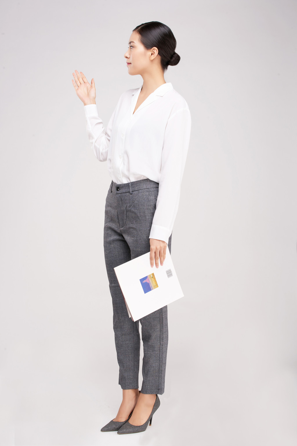 女性商务形象照背景图片