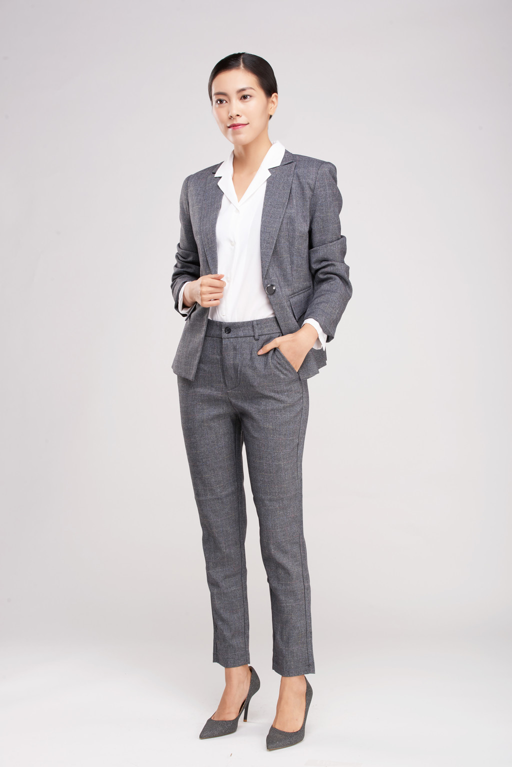 女性商务形象照背景图片