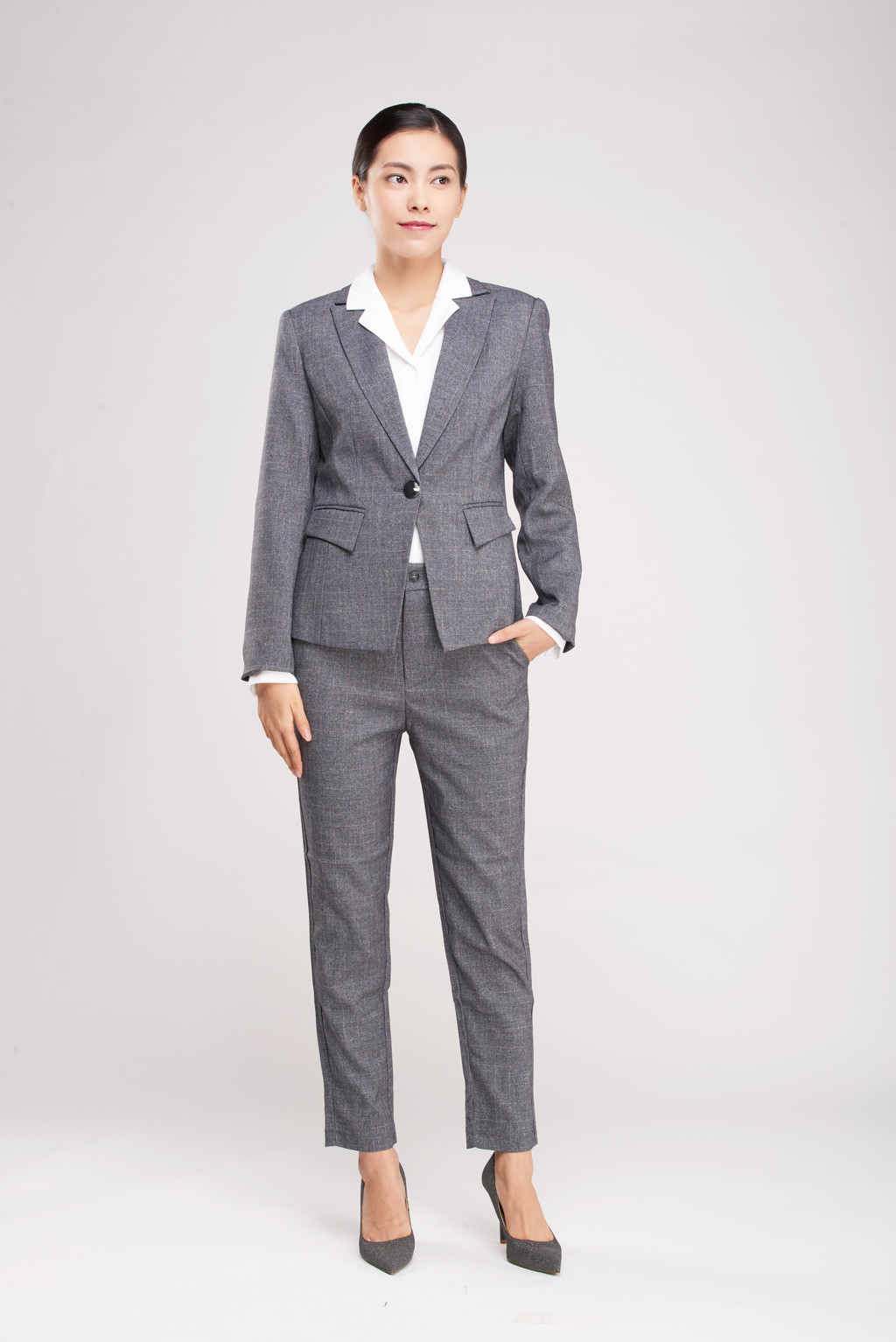 女性商务形象照背景图片