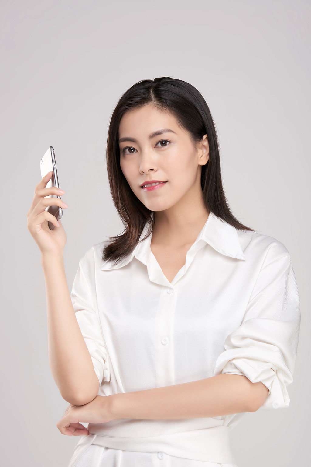 商务女性打电话背景图片