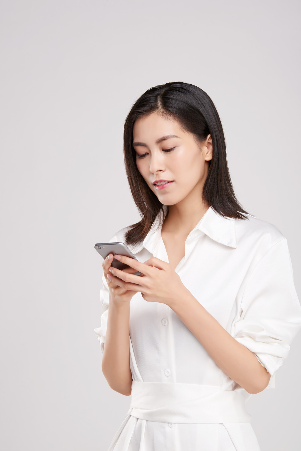 商务女性打电话背景图片