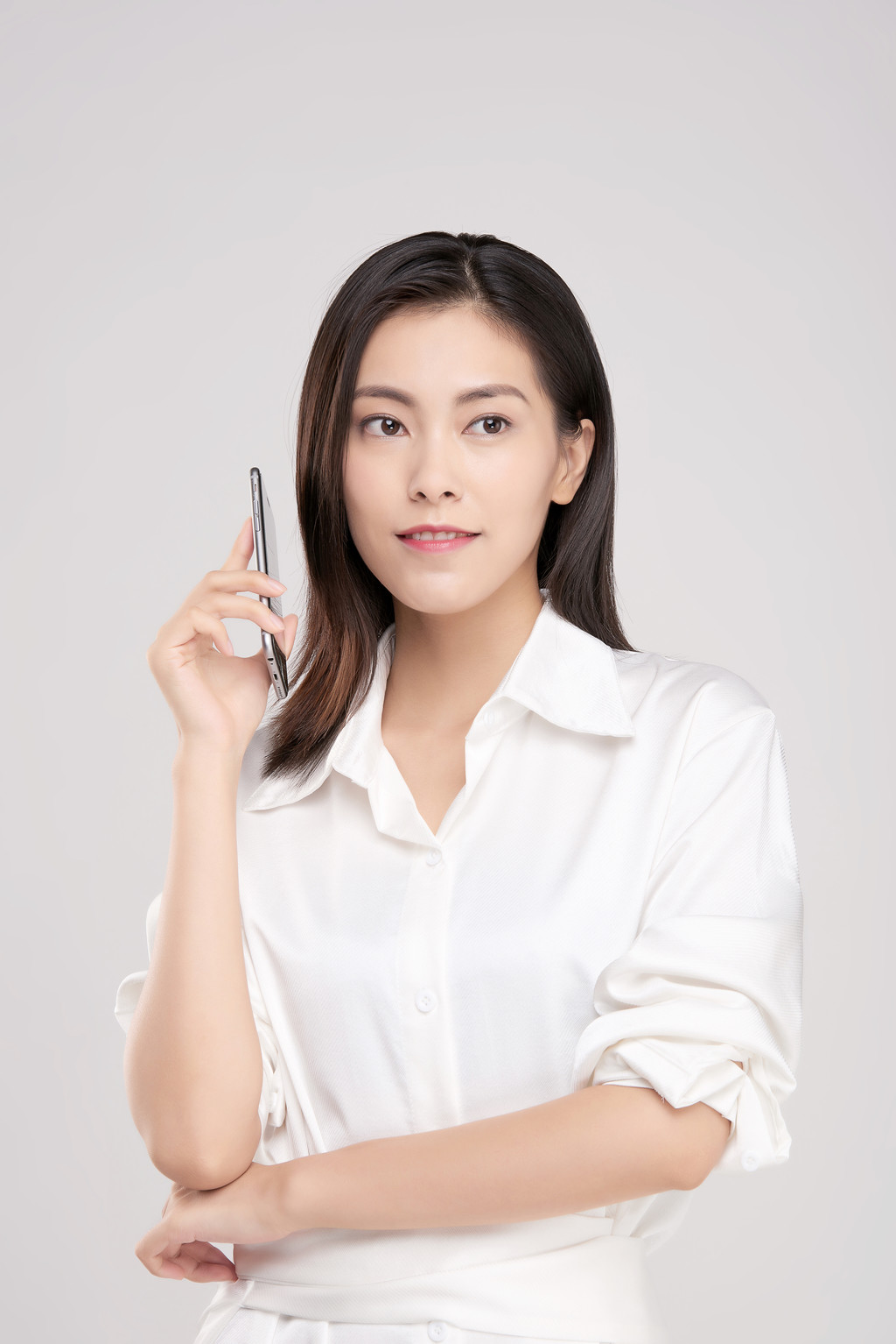 商务女性打电话背景图片