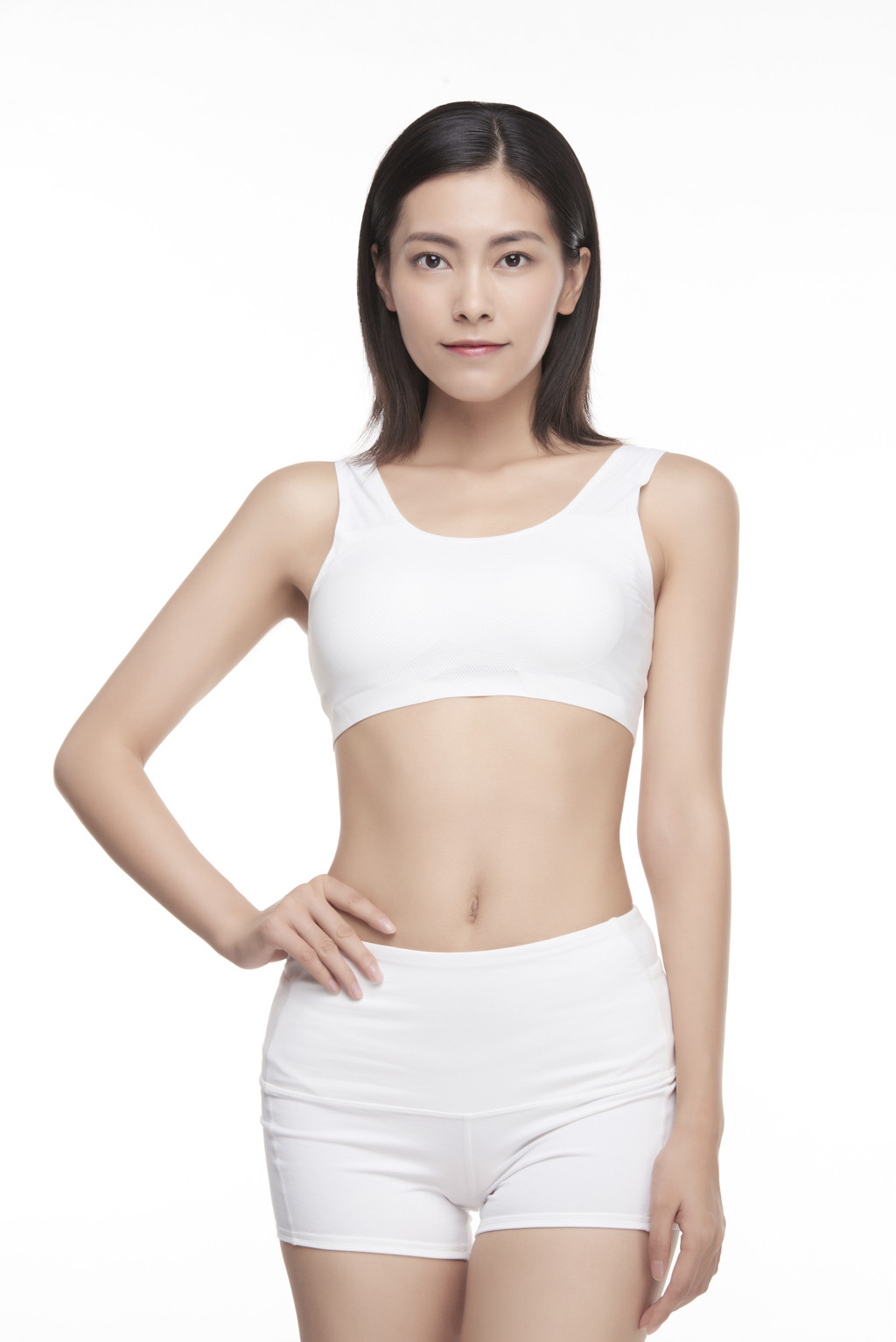 人物女性美容形体瘦身背景图片