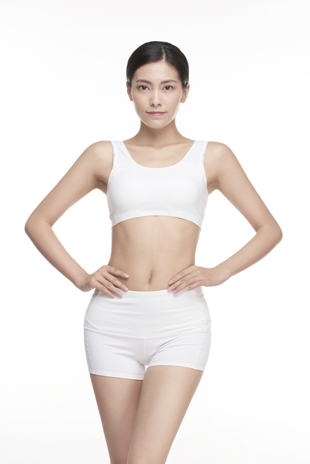 人物女性美容形体瘦身背景图片