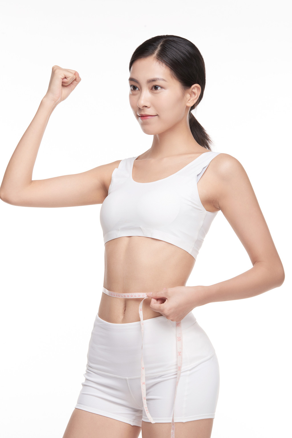 人物女性美容形体瘦身背景图片