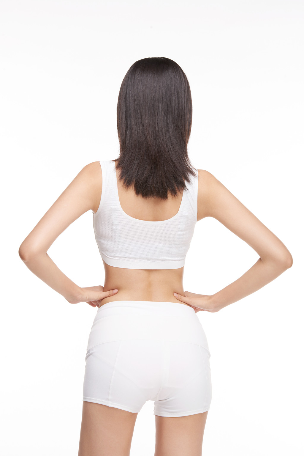 人物女性美容形体瘦身背景图片