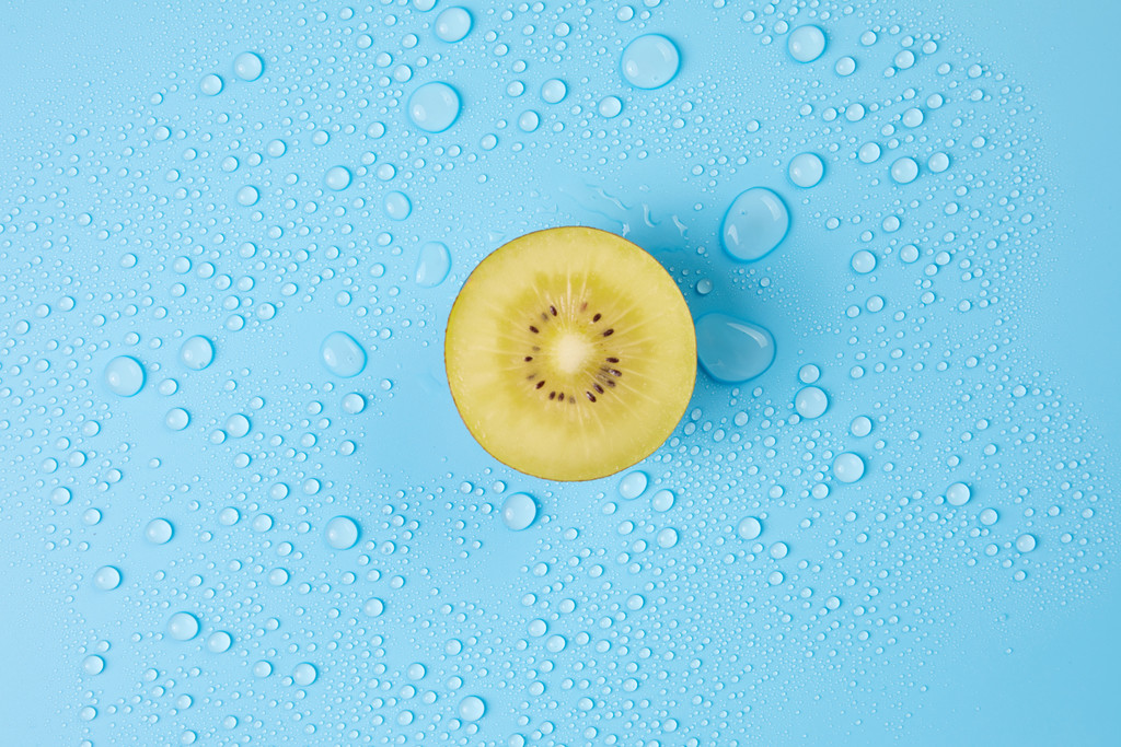 夏天海报背景夏天背景小清新清新水果猕猴桃背景图片