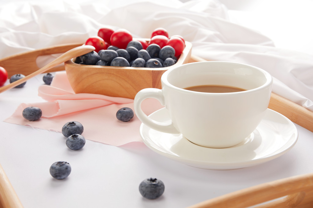 文艺水果早餐美食背景图片