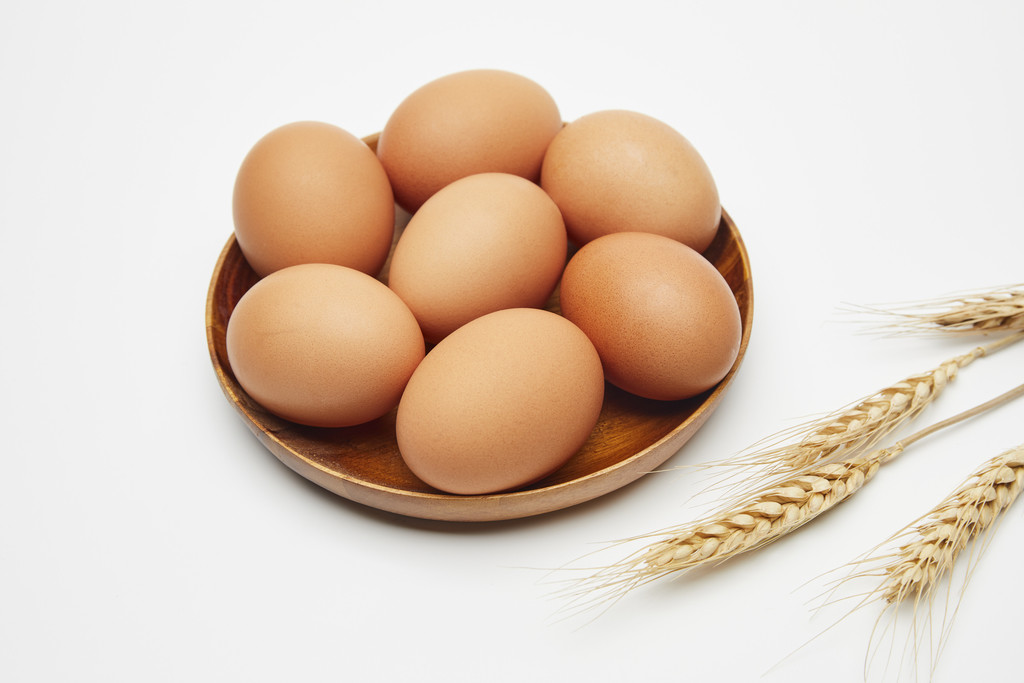 白底营养鸡蛋背景图片