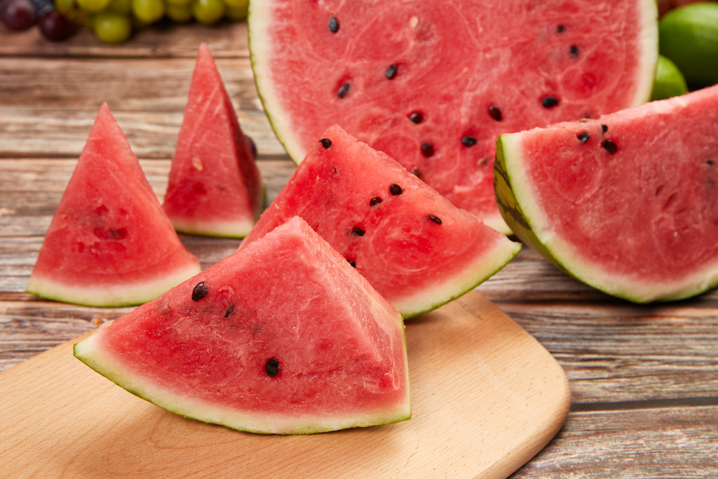 文艺小清新水果拼盘背景图片