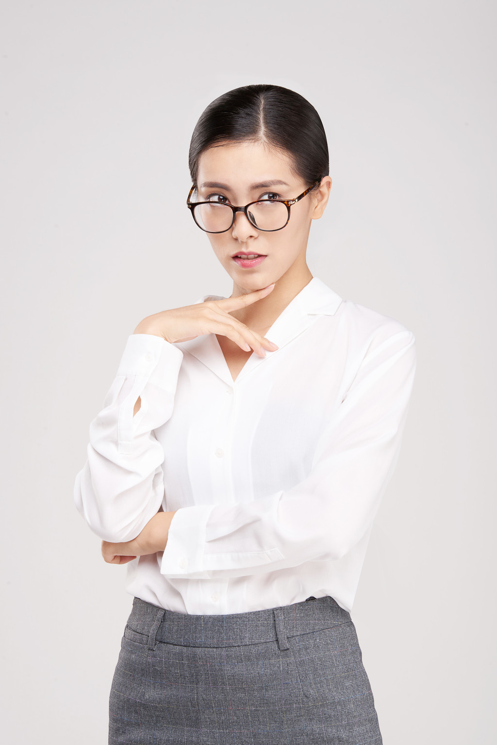 职业女性半身像背景图片