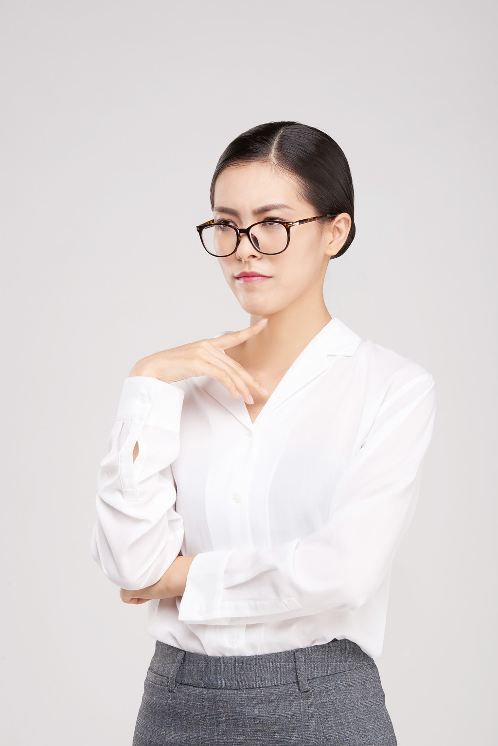 职业女性半身像背景图片