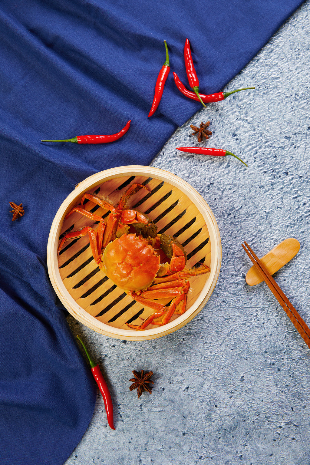 肥美大闸蟹美食背景图片