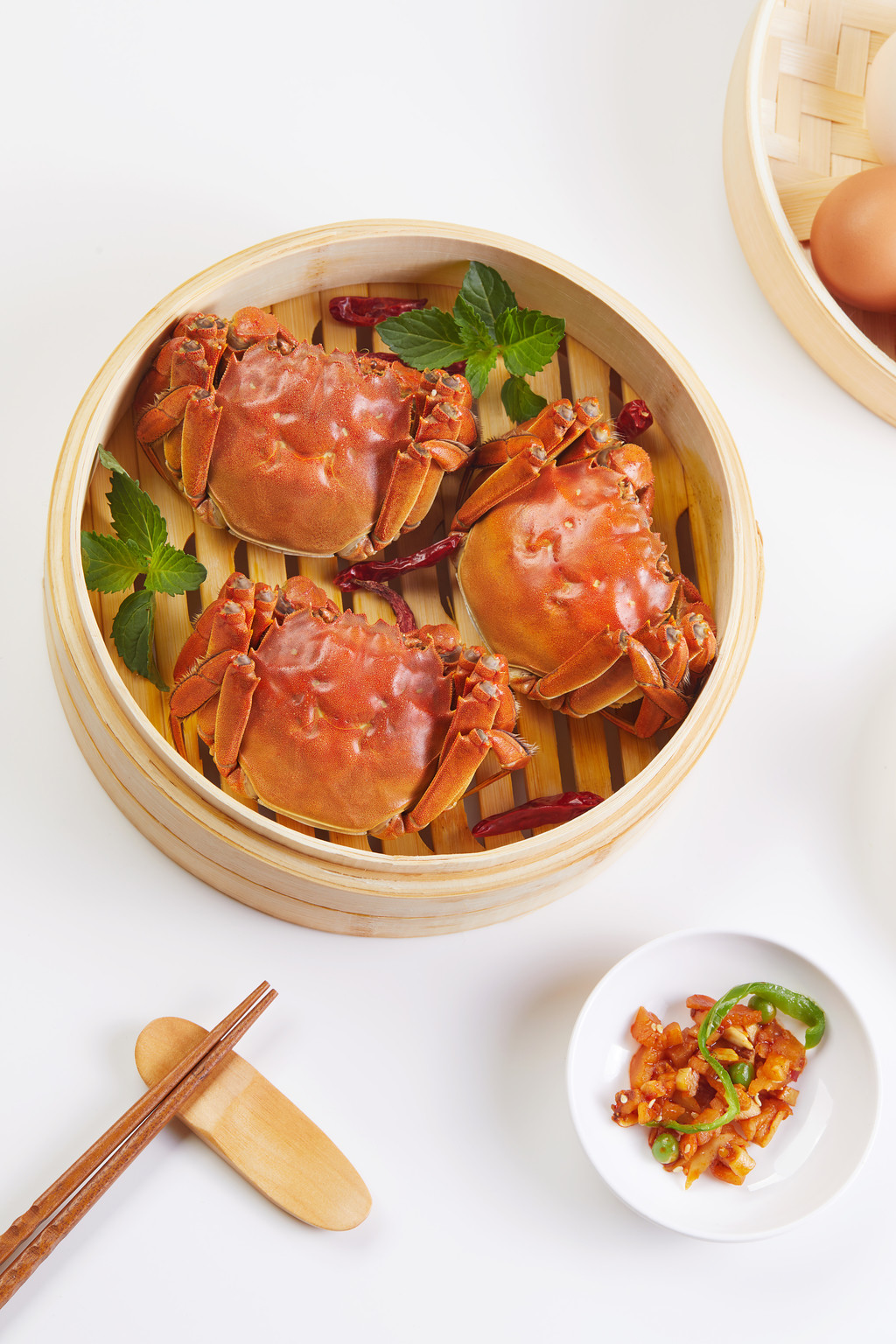 鲜美大闸蟹背景图片