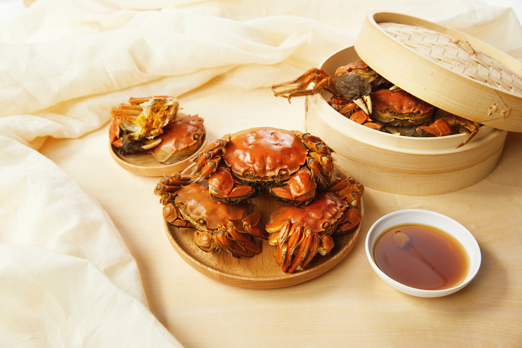 鲜美大闸蟹背景图片