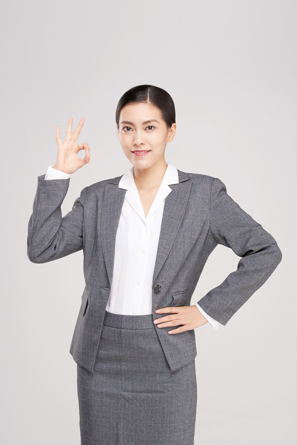 商务女性半身像背景图片