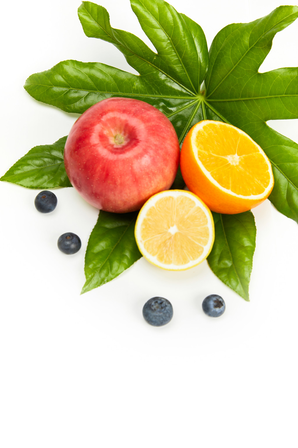 白底水果橙子苹果背景图片
